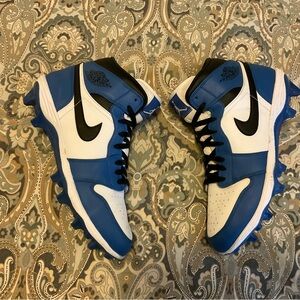 EUC Air Jordan 1 Alpha Menace Football Cleats Mens Sz 10.5 Worn 1x